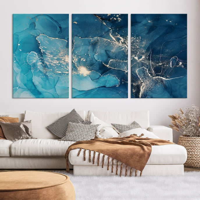 Extra Large Abstract Marble Wall Decor Canvas Art Print