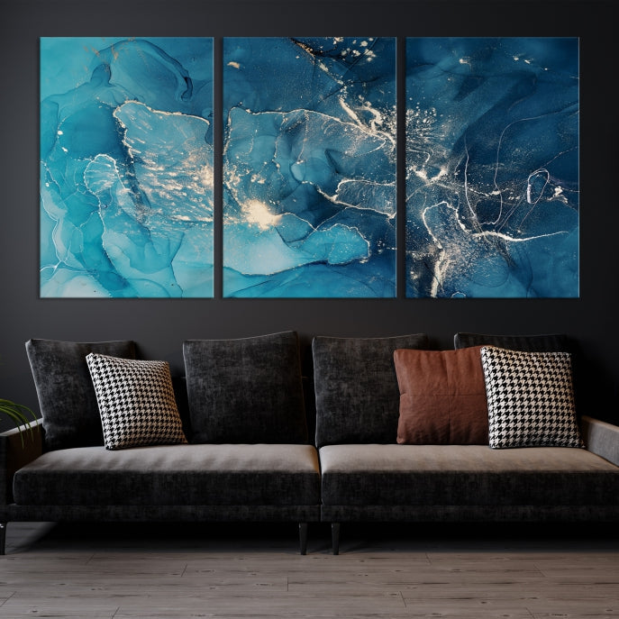 Extra Large Abstract Marble Wall Decor Canvas Art Print