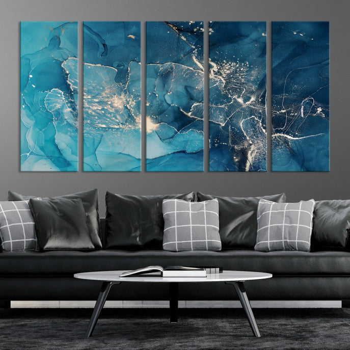 Extra Large Abstract Marble Wall Decor Canvas Art Print