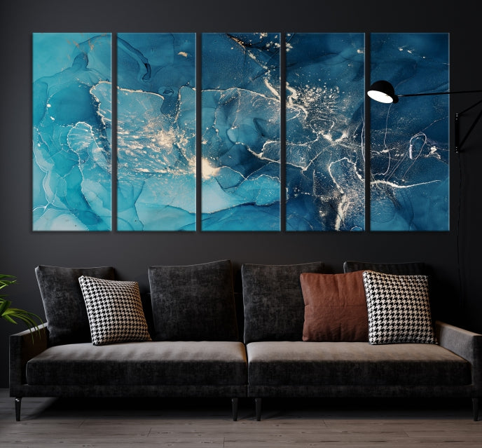 Extra Large Abstract Marble Wall Decor Canvas Art Print