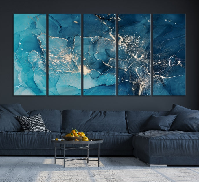 Extra Large Abstract Marble Wall Decor Canvas Art Print