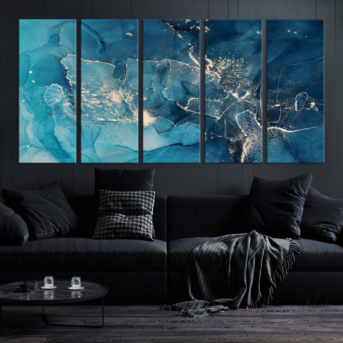 Extra Large Abstract Marble Wall Decor Canvas Art Print