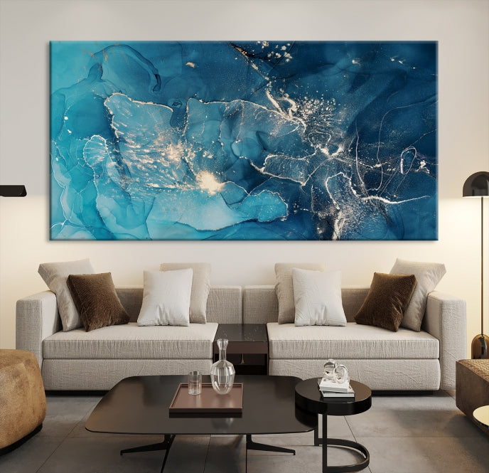 Extra Large Abstract Marble Wall Decor Canvas Art Print