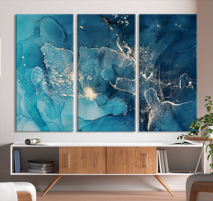 Extra Large Abstract Marble Wall Decor Canvas Art Print