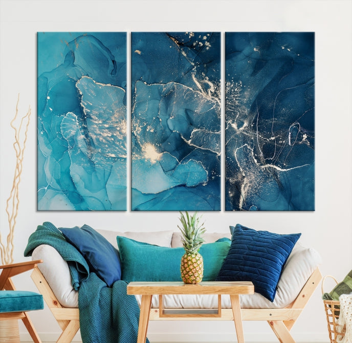 Extra Large Abstract Marble Wall Decor Canvas Art Print