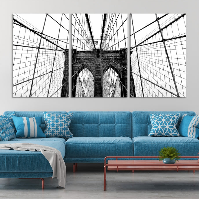 Extra Large Brooklyn Bridge Canvas Wall Art Print Living Room Apartment Decor