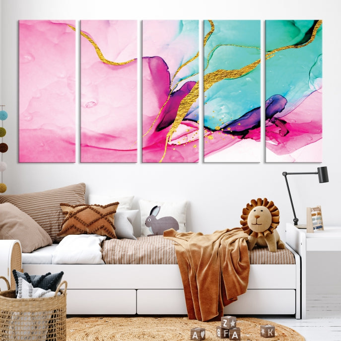 Extra Large Colorful Modern Abstract Canvas Wall Art Giclee Print