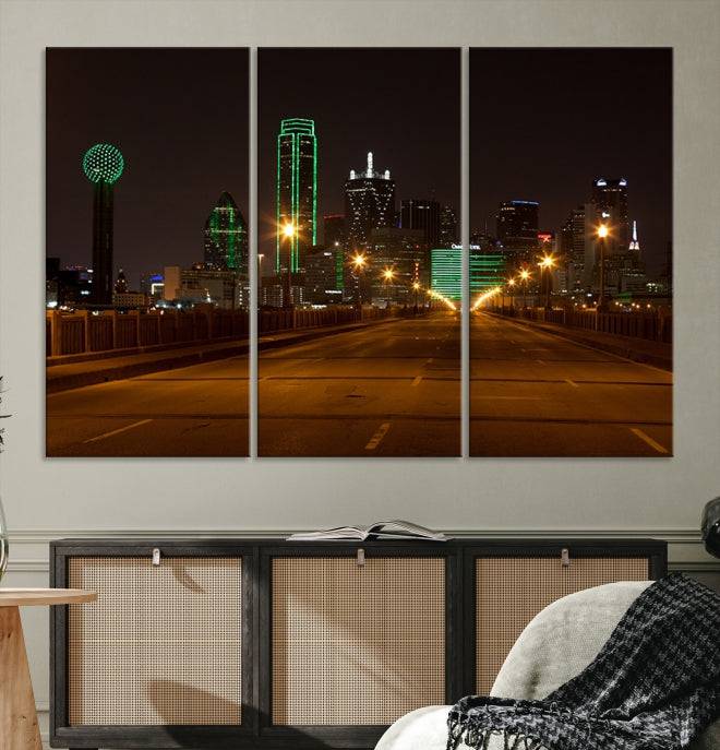 Extra Large Dallas Canvas Art Print Skyline Cityscape Wall Decor