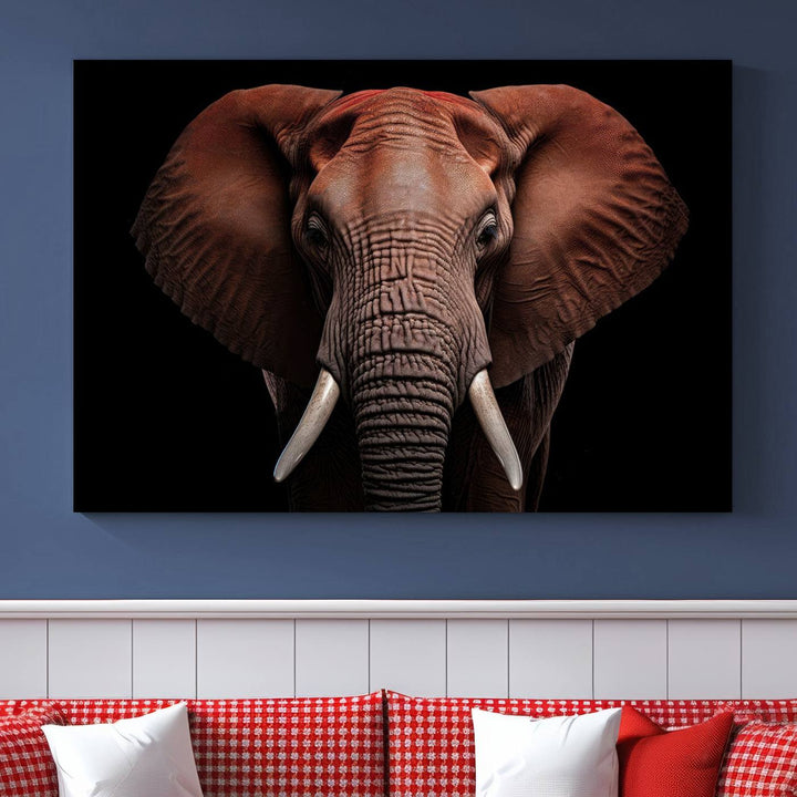 Extra Large Elephant Wall Art Print, Animal Wall Decor, Framed Canvas Print Office Decor