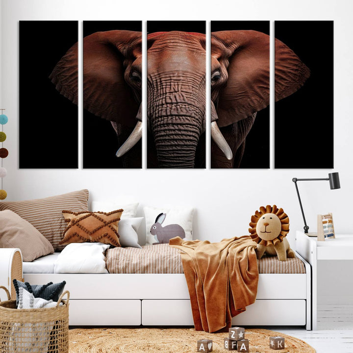 Extra Large Elephant Wall Art Print, Animal Wall Decor, Framed Canvas Print Office Decor