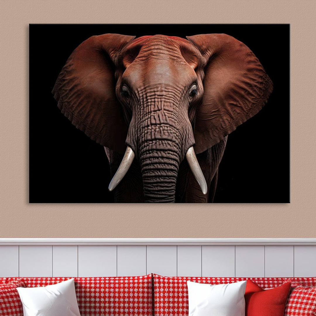 Extra Large Elephant Wall Art Print, Animal Wall Decor, Framed Canvas Print Office Decor