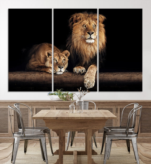 Extra Large Lion Photography Wall Art Animal Print Canvas Wall Decor