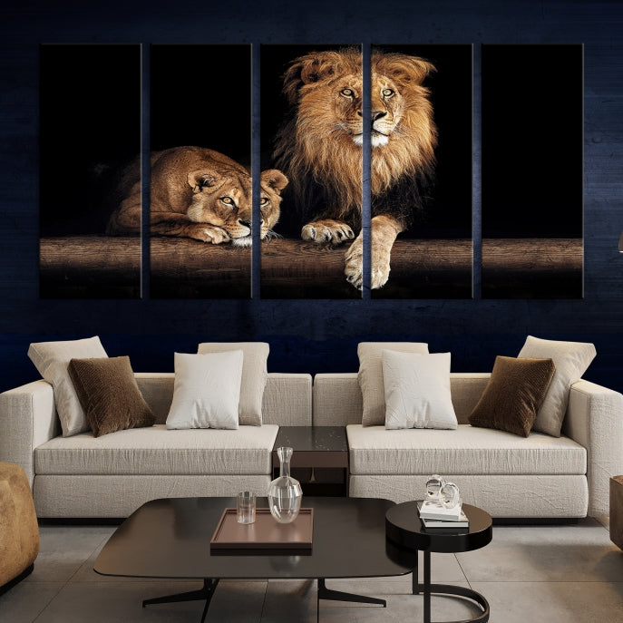 Extra Large Lion Photography Wall Art Animal Print Canvas Wall Decor