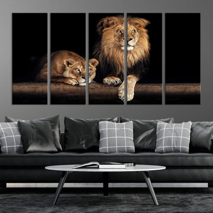 Extra Large Lion Photography Wall Art Animal Print Canvas Wall Decor