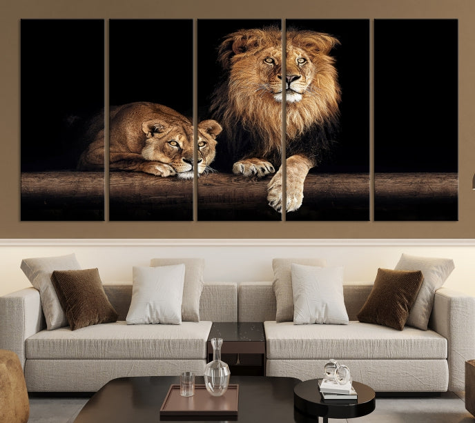 Extra Large Lion Photography Wall Art Animal Print Canvas Wall Decor