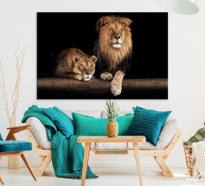 Extra Large Lion Photography Wall Art Animal Print Canvas Wall Decor