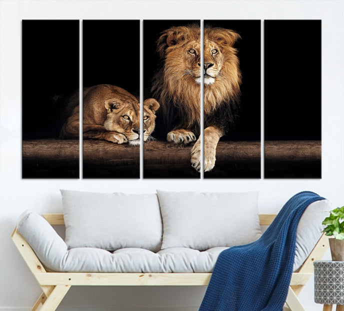 Extra Large Lion Photography Wall Art Animal Print Canvas Wall Decor