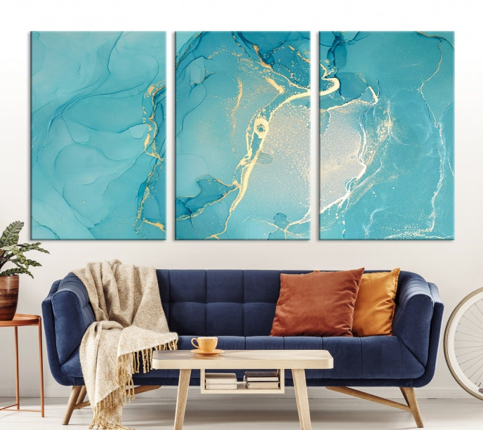 Extra Large Marble Wall Art Contemporary Abstract Canvas Print