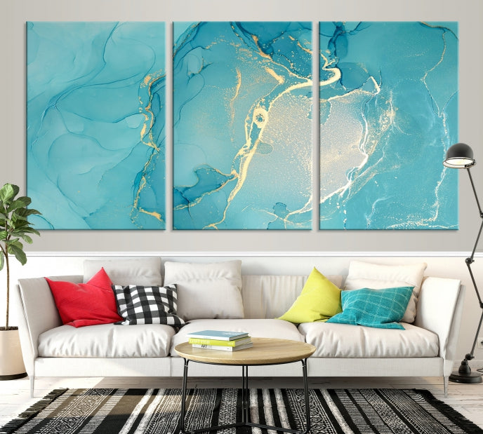 Extra Large Marble Wall Art Contemporary Abstract Canvas Print