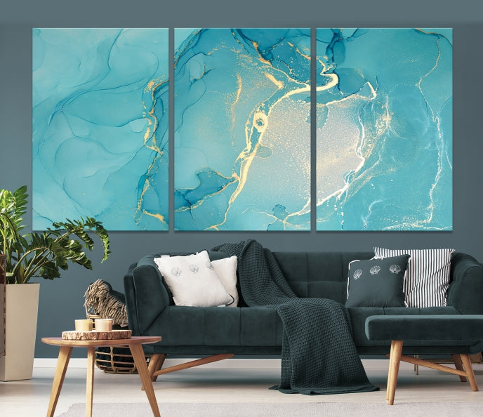 Extra Large Marble Wall Art Contemporary Abstract Canvas Print