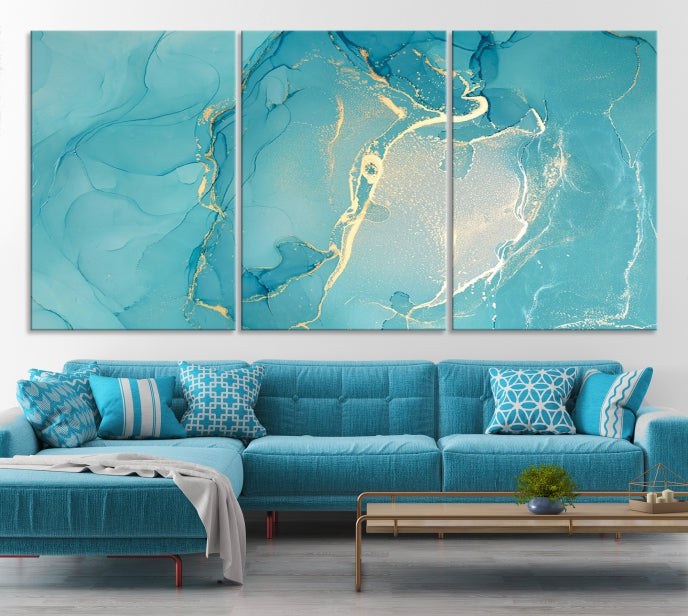 Extra Large Marble Wall Art Contemporary Abstract Canvas Print