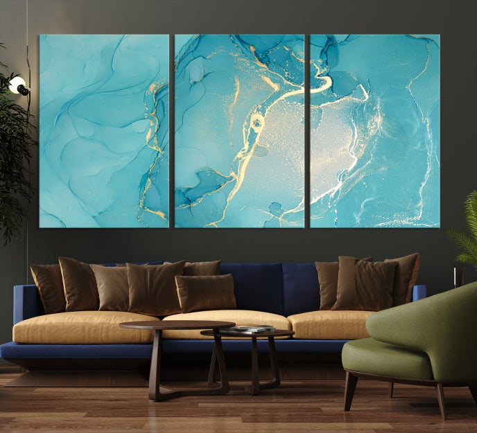 Extra Large Marble Wall Art Contemporary Abstract Canvas Print