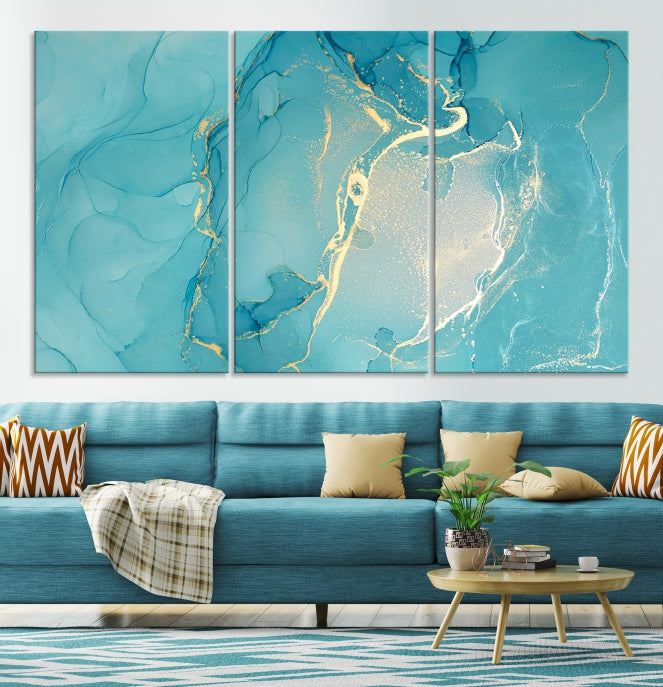 Extra Large Marble Wall Art Contemporary Abstract Canvas Print