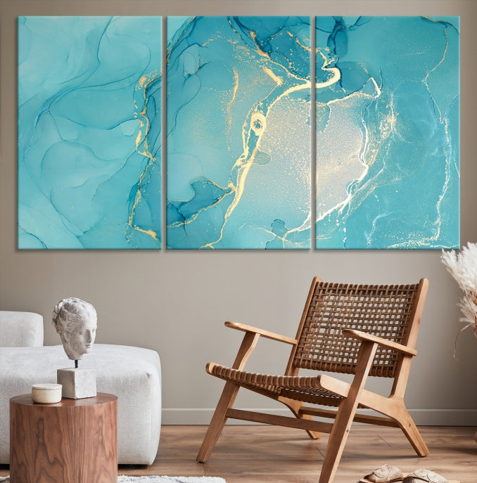 Extra Large Marble Wall Art Contemporary Abstract Canvas Print