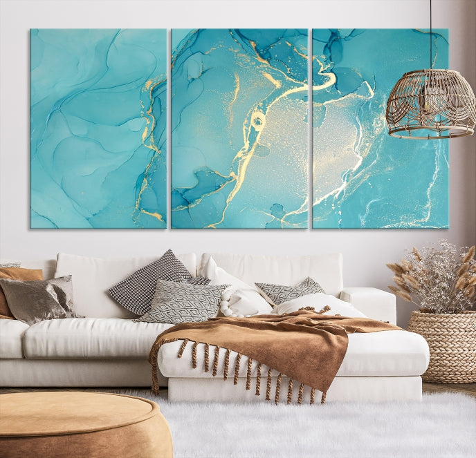 Extra Large Marble Wall Art Contemporary Abstract Canvas Print