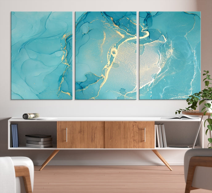 Extra Large Marble Wall Art Contemporary Abstract Canvas Print