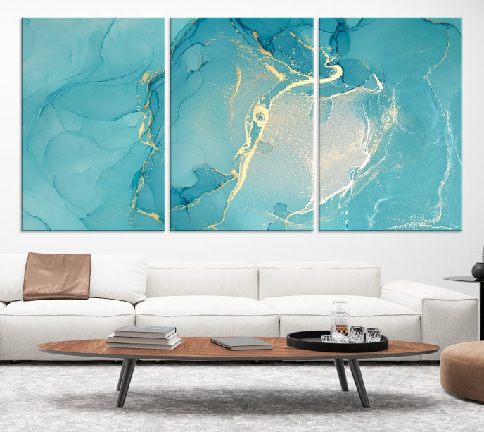 Extra Large Marble Wall Art Contemporary Abstract Canvas Print