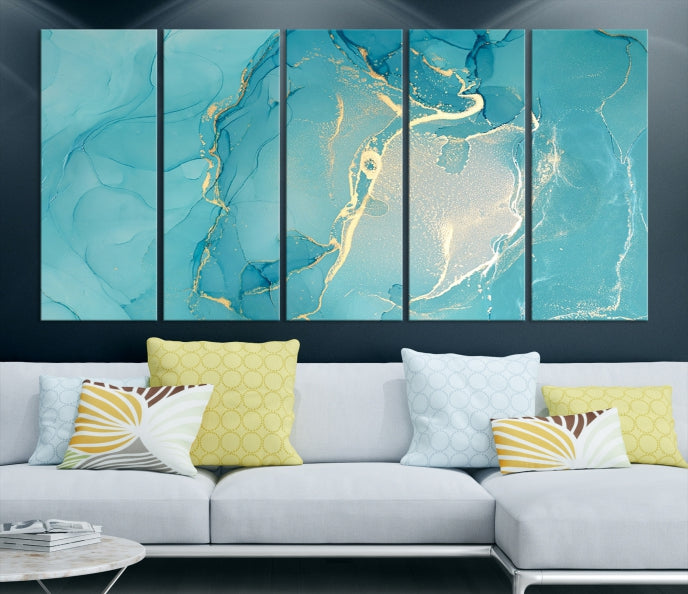 Extra Large Marble Wall Art Contemporary Abstract Canvas Print