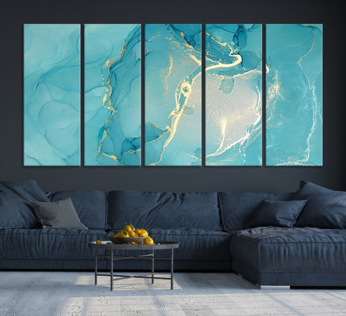 Extra Large Marble Wall Art Contemporary Abstract Canvas Print