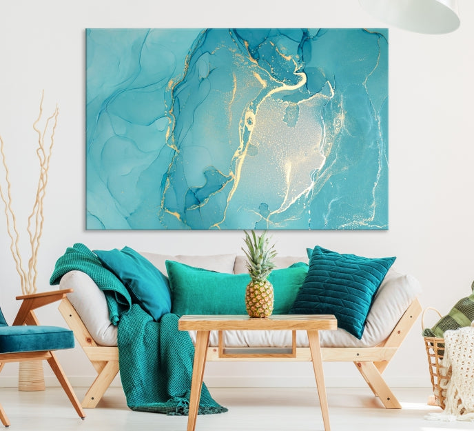 Extra Large Marble Wall Art Contemporary Abstract Canvas Print