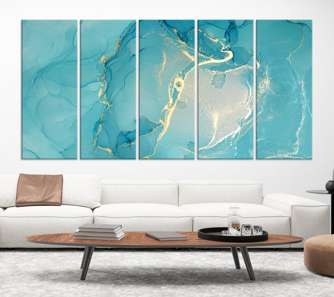 Extra Large Marble Wall Art Contemporary Abstract Canvas Print