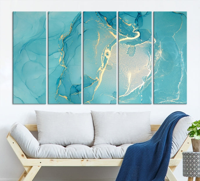 Extra Large Marble Wall Art Contemporary Abstract Canvas Print