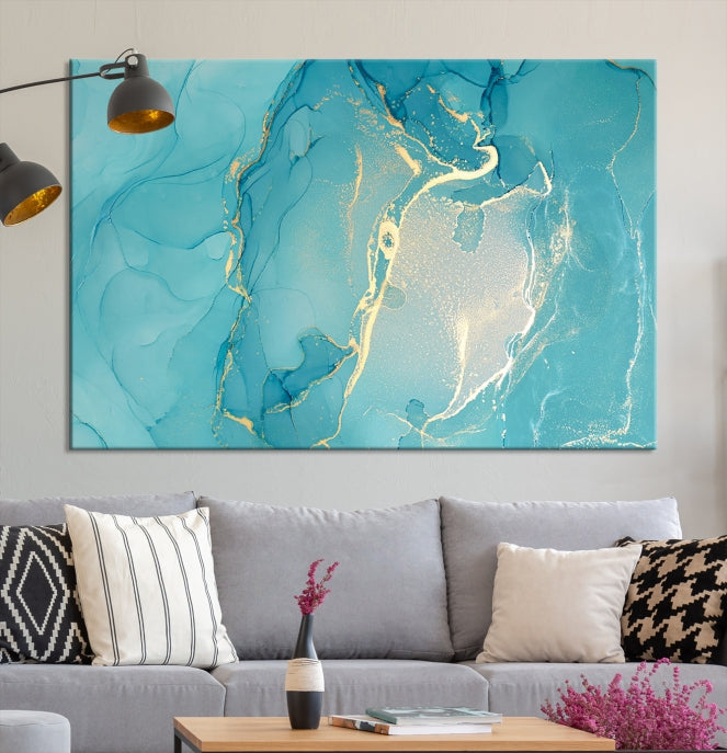 Extra Large Marble Wall Art Contemporary Abstract Canvas Print