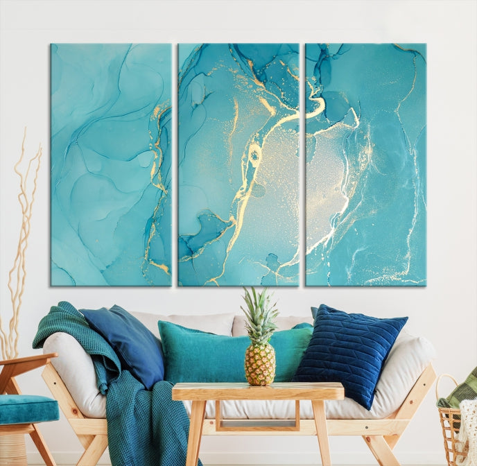 Extra Large Marble Wall Art Contemporary Abstract Canvas Print