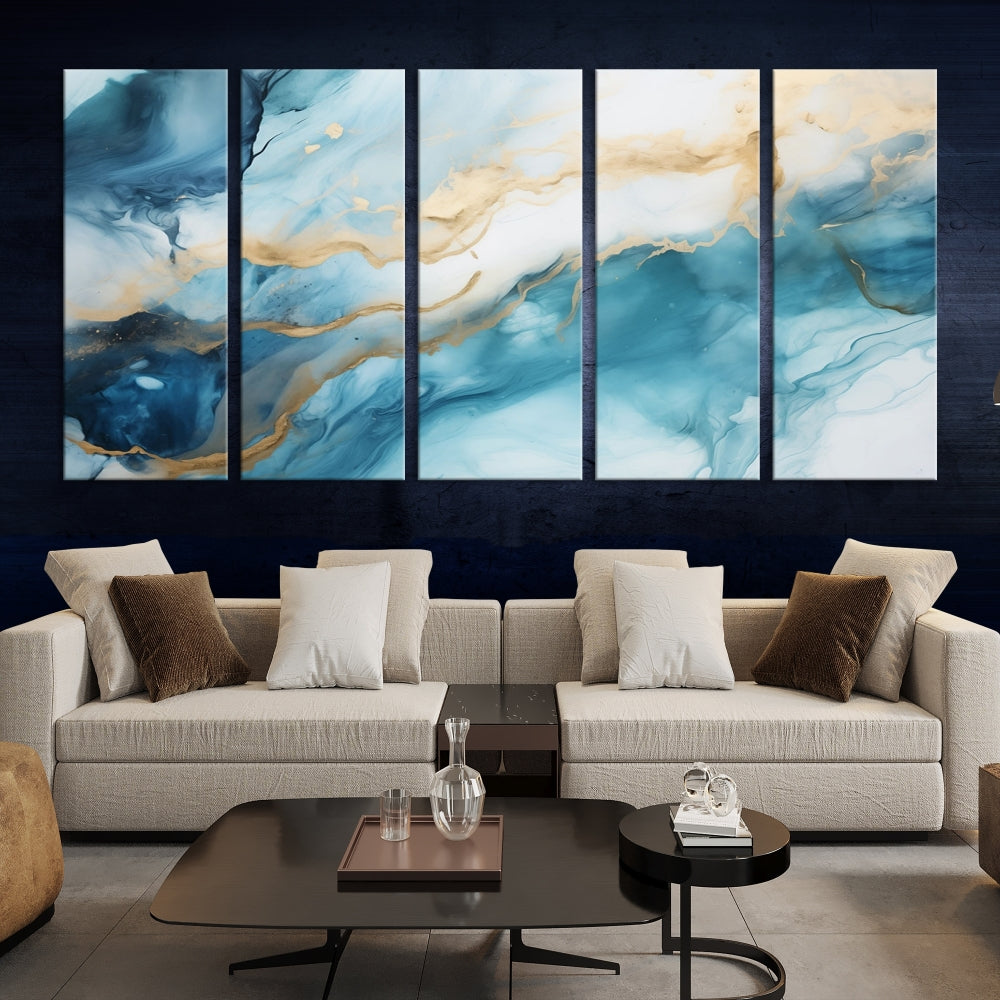 Extra Large Modern Abstract Painting Marble Wall Art Canvas Print for Home Decor