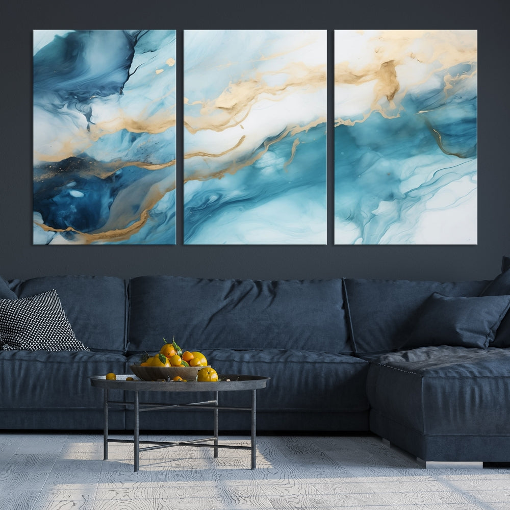 Extra Large Modern Abstract Painting Marble Wall Art Canvas Print for Home Decor