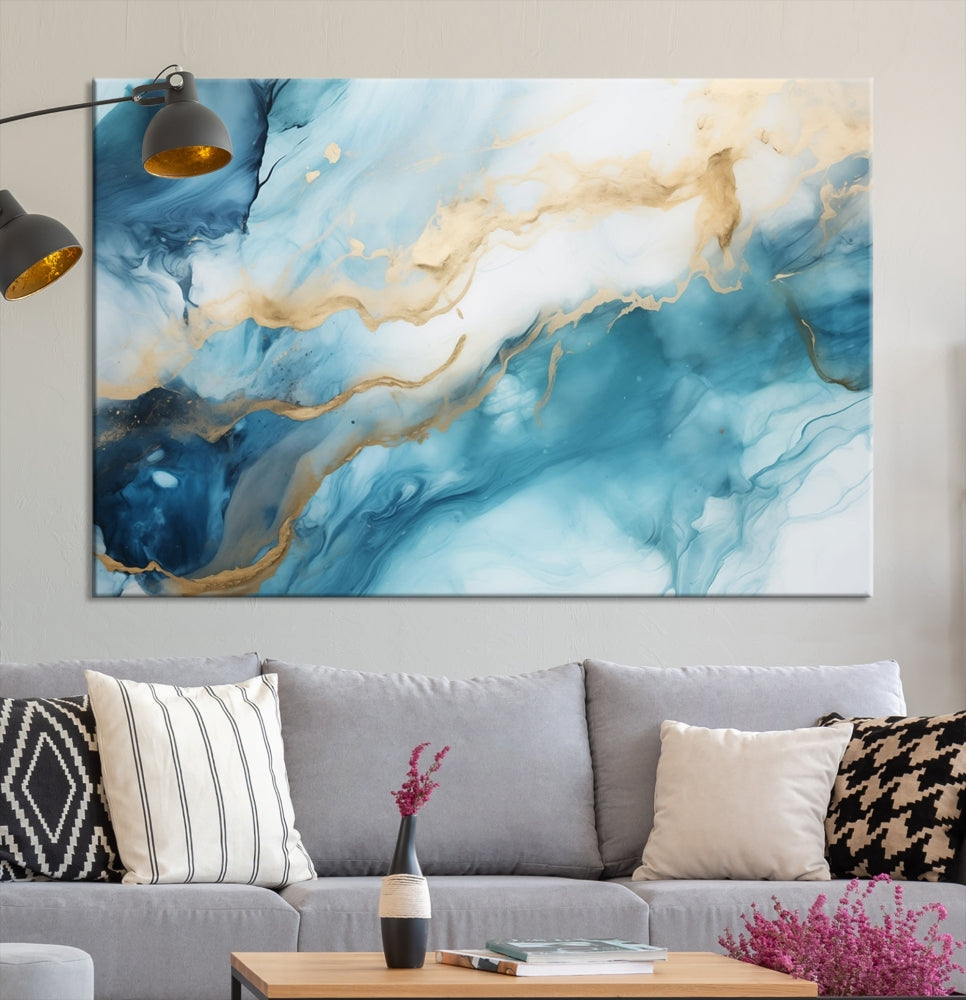 Extra Large Modern Abstract Painting Marble Wall Art Canvas Print for Home Decor