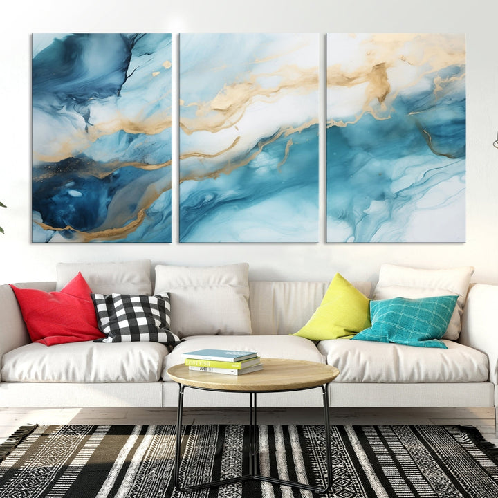 Extra Large Modern Abstract Painting Marble Wall Art Canvas Print for Home Decor