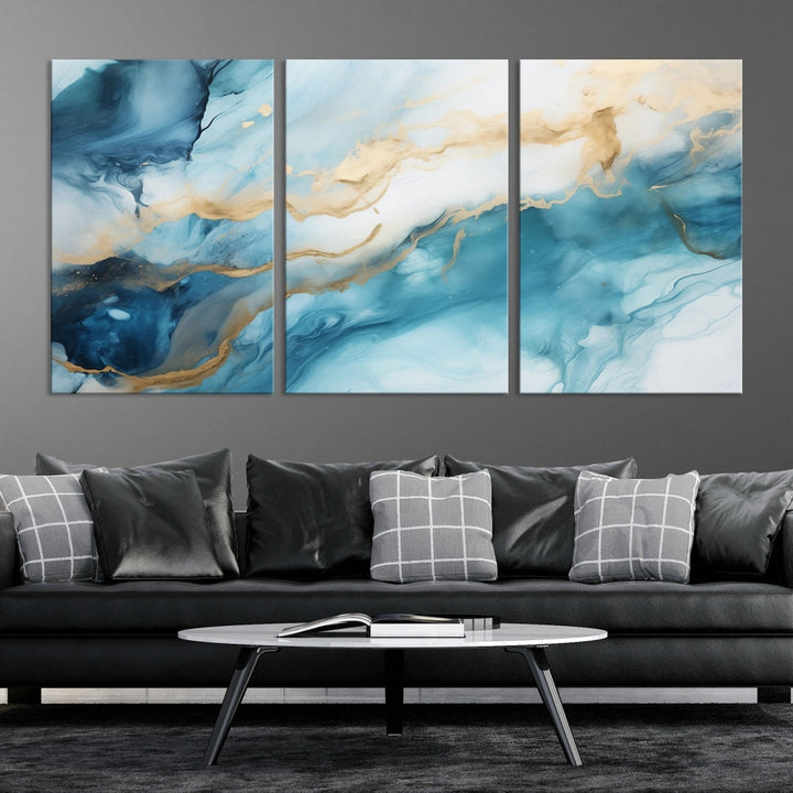 Extra Large Modern Abstract Painting Marble Wall Art Canvas Print for Home Decor