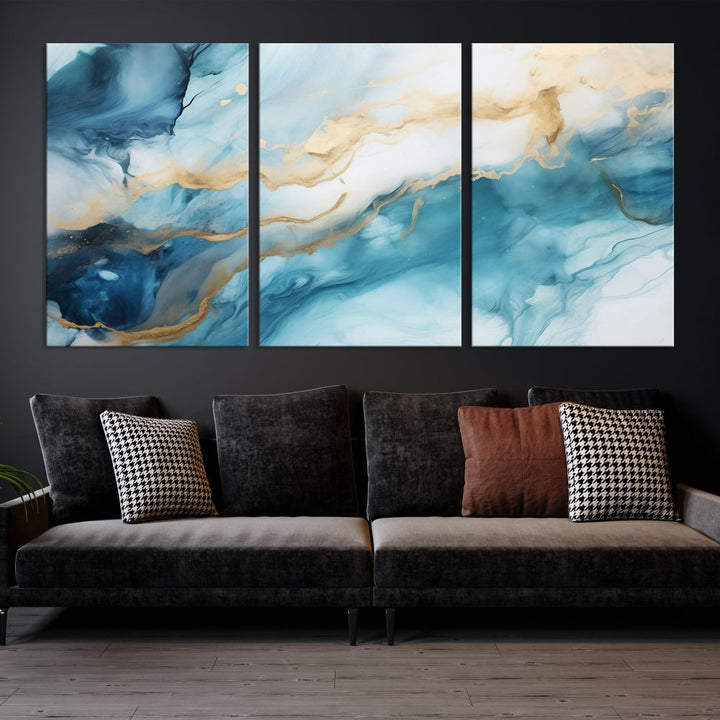 Extra Large Modern Abstract Painting Marble Wall Art Canvas Print for Home Decor