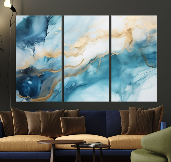 Extra Large Modern Abstract Painting Marble Wall Art Canvas Print for Home Decor