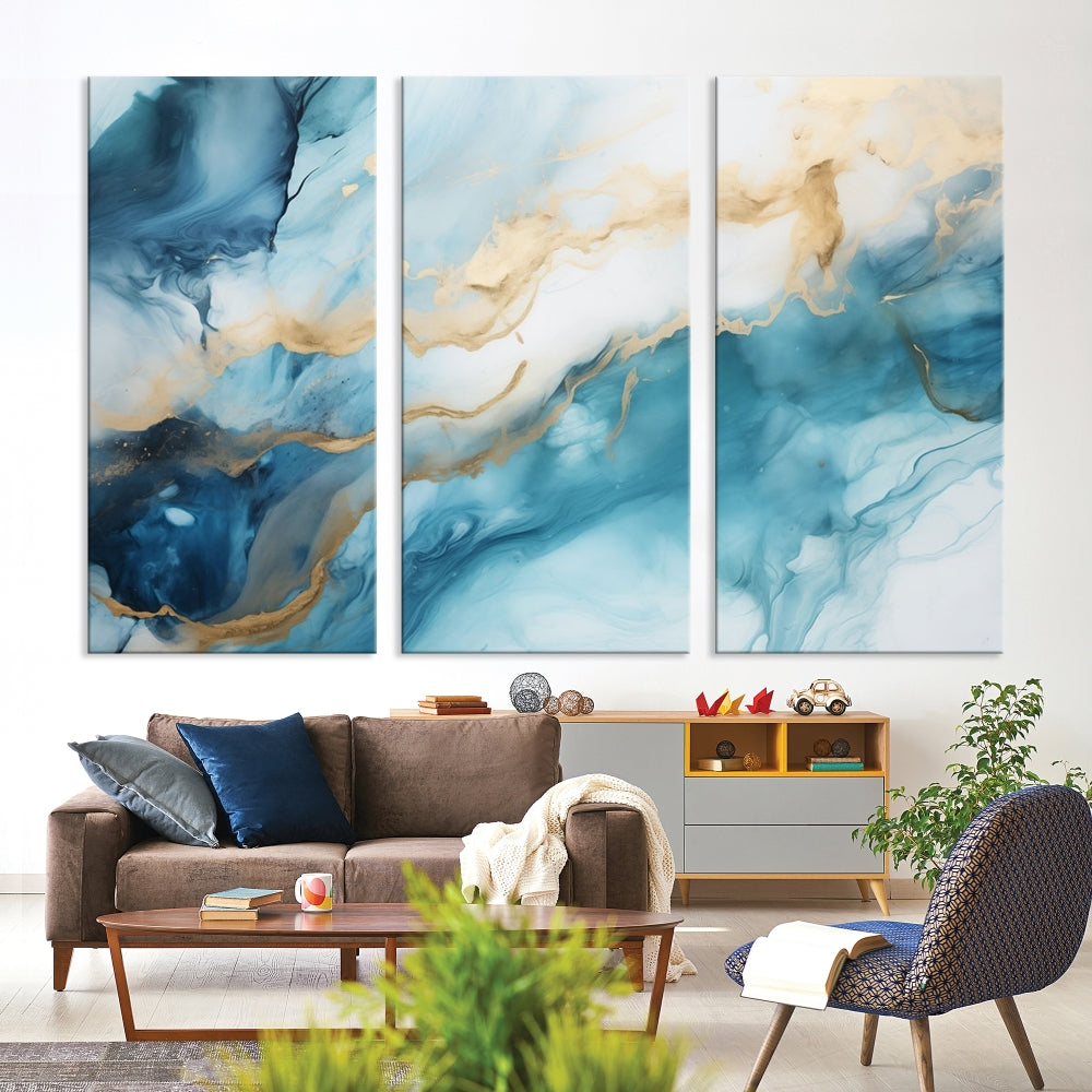 Extra Large Modern Abstract Painting Marble Wall Art Canvas Print for Home Decor