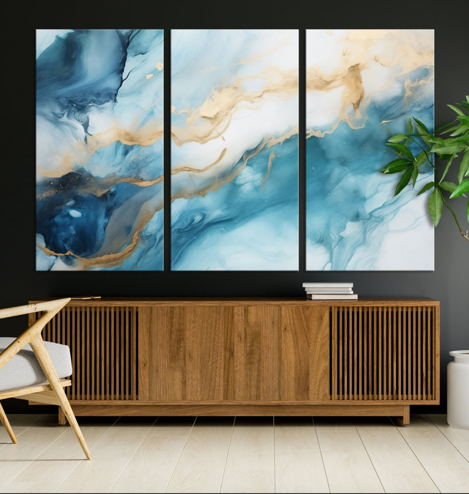 Extra Large Modern Abstract Painting Marble Wall Art Canvas Print for Home Decor