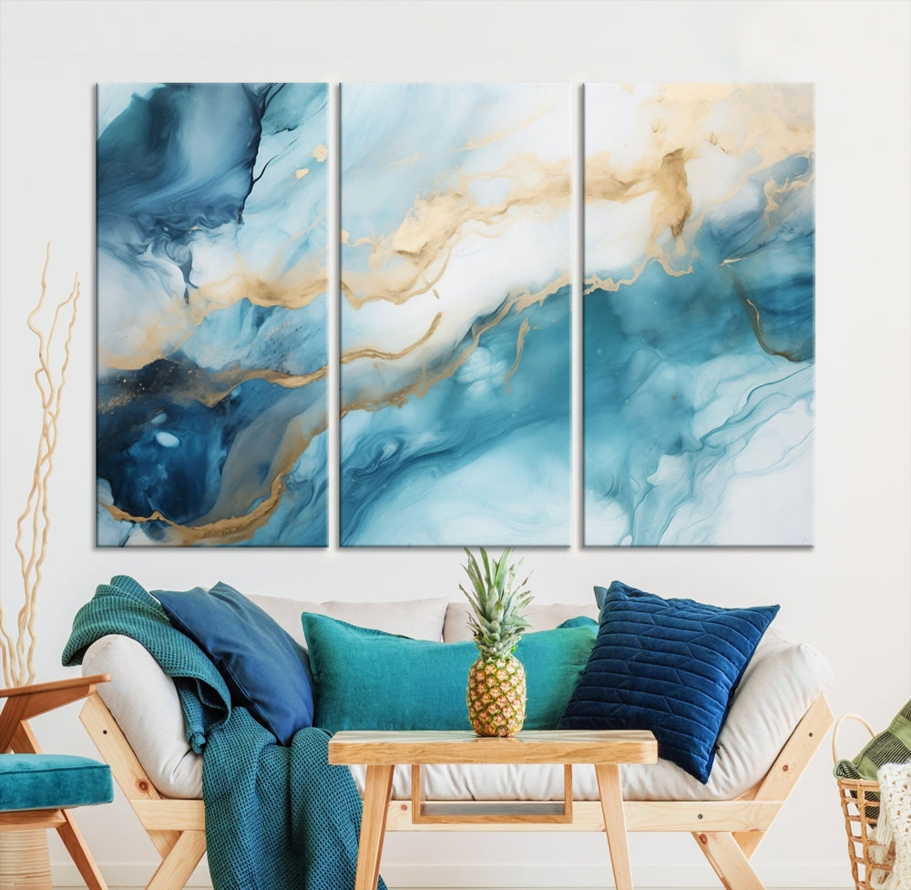 Extra Large Modern Abstract Painting Marble Wall Art Canvas Print for Home Decor