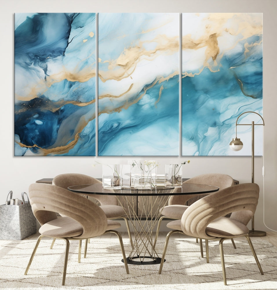 Extra Large Modern Abstract Painting Marble Wall Art Canvas Print for Home Decor