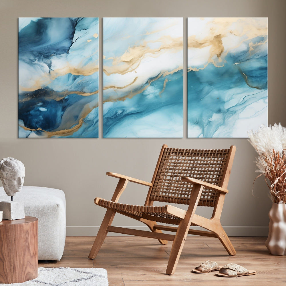 Extra Large Modern Abstract Painting Marble Wall Art Canvas Print for Home Decor